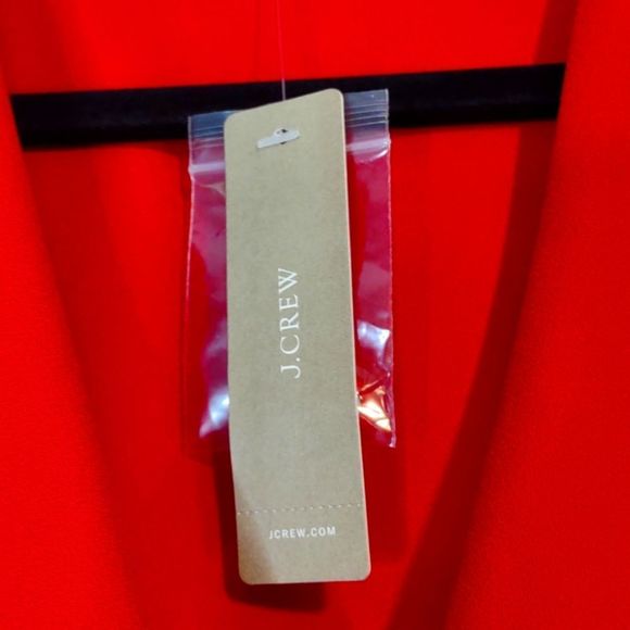 J Crew Red Crepe Blouse size 14T NWT - Picture 3 of 6